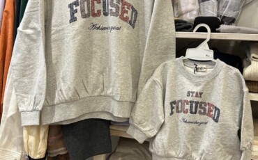 リンクコーデ♡ロゴトレーナー＆ベビーカバーオール