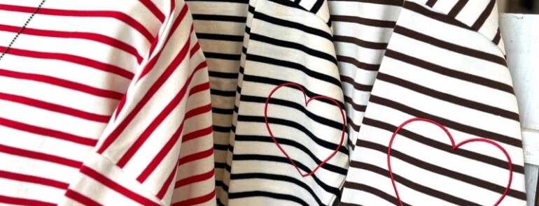 ハートパッチボーダーロンT♡