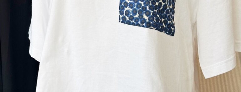 リバティポケット５分袖Tシャツ