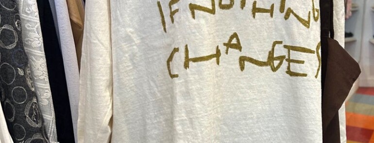 tumugu:7分袖プリントTシャツ